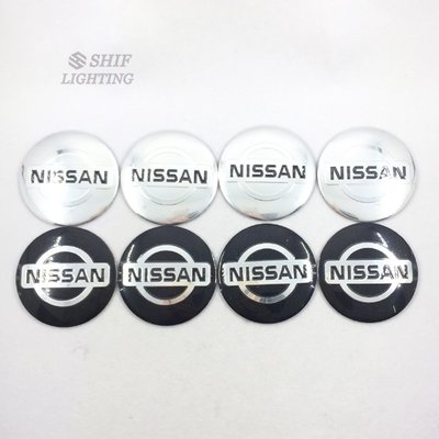 NISSAN 4 X 56mm 日產徽標輪轂中心蓋標誌徽章貼紙貼紙日產貼花-飛馬汽車