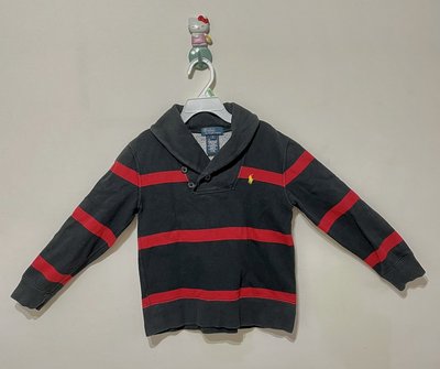 Polo Ralph Lauren 男童 童裝 黑色 紅色 條紋 polo衫 上衣