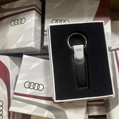 Audi   奧迪 原廠鑰匙扣  A4L A6L Q5 Q7標誌汽車鑰匙扣男士高檔真皮 原裝 鑰匙套 鑰匙