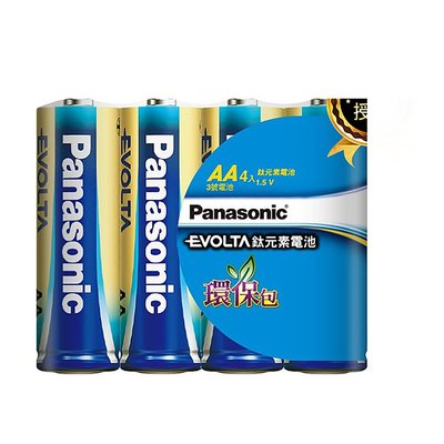 【國際牌Panasonic】EVOLTA超世代 鈦元素 鹼性電池3號/4號 收縮包4顆裝(公司貨)