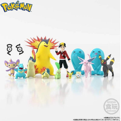 全新現貨 正版 魂商店限定 POKEMON SCALE WORLD 精靈寶可夢 城都地區 金銀版 火球鼠 菊草葉