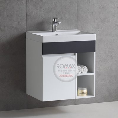 《振勝網》ROMAX 羅曼史 衛浴 TW70 / RD11 60cm 防水發泡板 臉盆+開放式雙層置物鋼烤浴櫃組