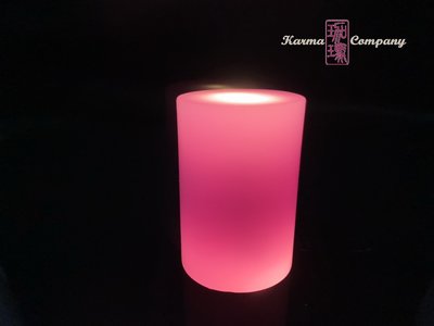 珈瑪-14小時LED蠟燭燈-中型*1粒(USB充電附電源線)-紫色LED純蠟蠟燭防水電子蠟燭燈 供佛燈充電式蠟燭充電蠟燭