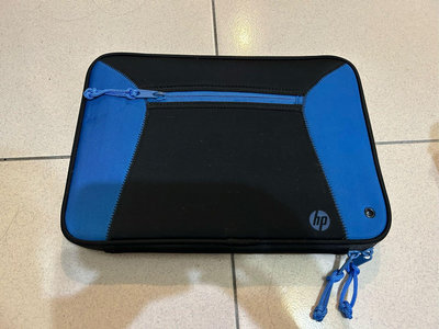 二手近全新HP 拼色（黑色+藍色）筆電包/筆電收納包/筆電手提包/電腦包/平板收納包31*22cm潛水衣材質