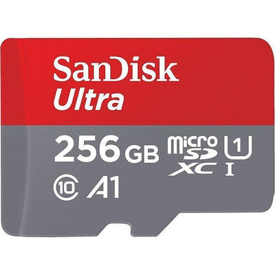 公司貨🔥記憶卡 高速記憶卡 SanDisk Ultra microSD 記憶卡 256G  A1 TF 小卡 紅卡