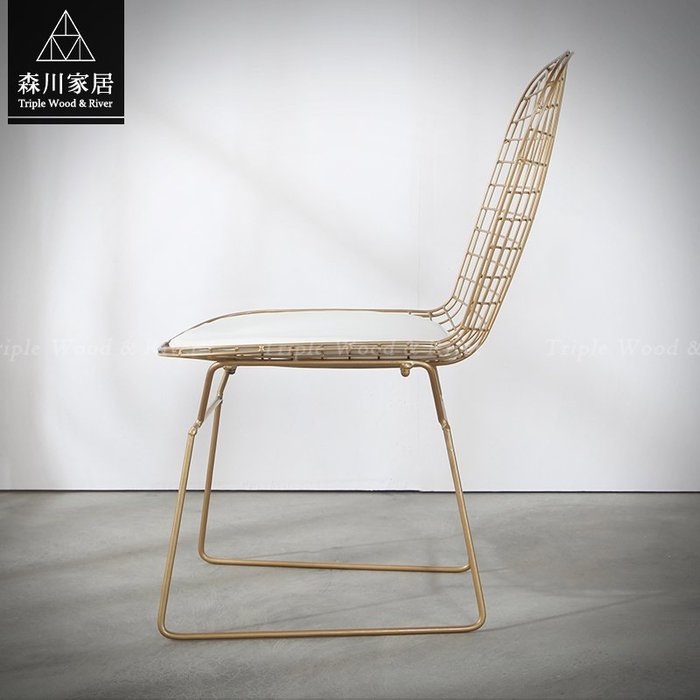 《森川家居》PRC-05RC23-現代設計Morden網面餐椅 餐廳咖啡廳民宿/餐椅收納設計/美式LOFT品東西IKEA