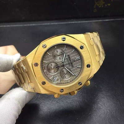Connie代購#AP愛彼手錶 皇家橡樹離岸形系列運動款腕錶，VK石英計時錶 原裝摺疊扣 全316精鋼殼氣質經典 三號店