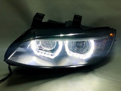 新店【阿勇的店】BMW E92 07~09 黑框大燈前期 E93 M3 U型導光 LED光圈 魚眼大燈組 原廠HID對應
