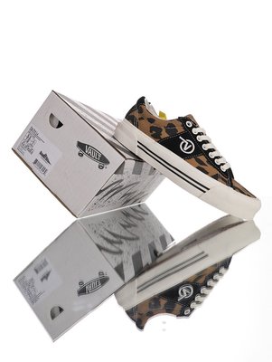 『好鞋堂』代購實拍原厂工藝鞋頭包邊帶半碼范斯Vans UA Sid DX Anaheim安納海姆豹紋低幫板鞋 帆布鞋