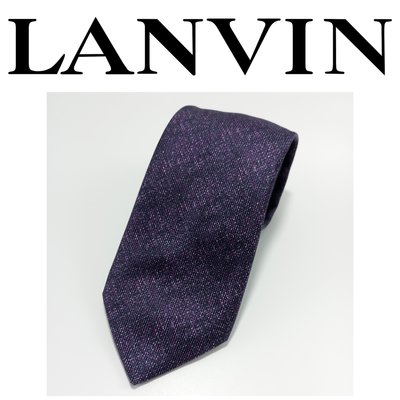 【皮老闆二店】 二手真品  LANVIN 狀態不錯 手打領帶 上班族 西裝領帶 正式領帶 Z966