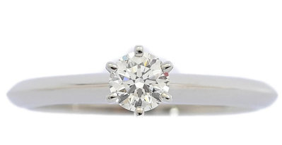 [K&amp;K 超優惠0利率 12號]Tiffany 六爪鉑金Solitaire  0.28ct I VS1單鑽石婚戒 求婚