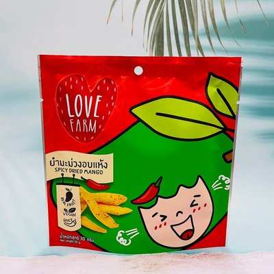 泰國 LOVE FARM 檸檬乾 檸檬片 辣味芒果乾 30g