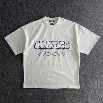熱款直購#NAUTICA JAPAN STACKS藝術家聯名款字母涂鴉短袖T恤 22SS 代購