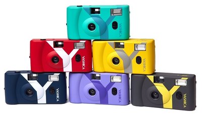 全新 YASHICA MF-1 Y 35mm  復古底片相機   附135底片一捲   (藍  紅  灰  黃  綠  紫