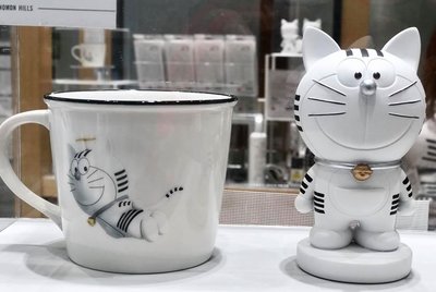 日本 哆啦A夢 小叮噹  Doraemon 虎之門之丘 虎ノ門 限定模型公仔 &amp;馬克陶瓷杯