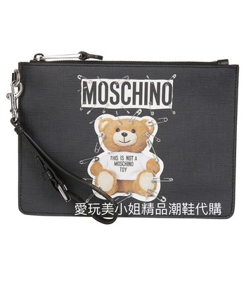 Moschino 迴紋針熊熊小款手拿包