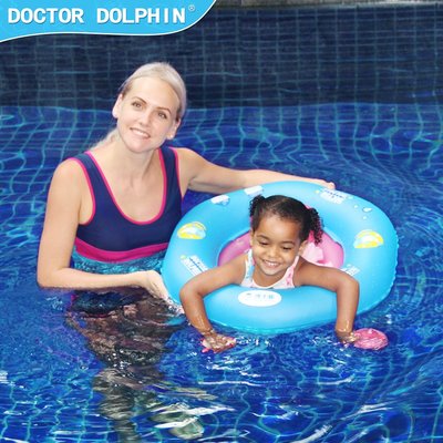泳具博士豚游泳圈嬰兒座圈 泳池室內外游泳戲水充氣座圈