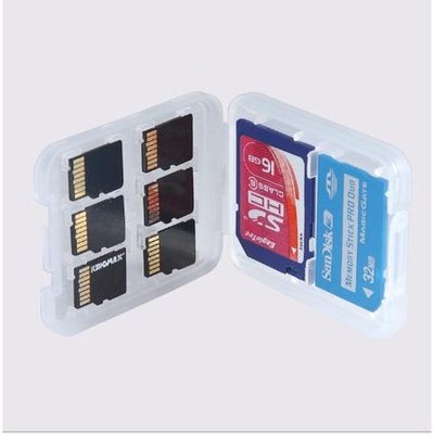 透明 記憶卡收納盒 SD卡收納盒 多功能收納卡盒 1MS6TF1SD 小白盒 TF卡盒 記憶體卡 收納盒