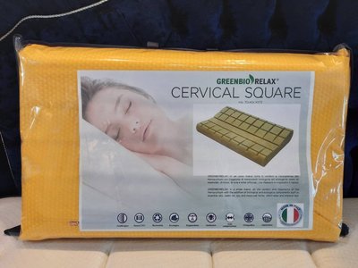 義大利原裝 GREENBIORELAX CERVICAL SQUARE 黃豆枕(人體工學)