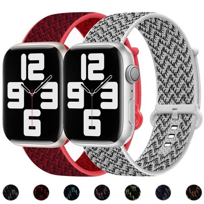 適用於 Apple Watch Ultra Series 8 7 6 5 Se 尼龍錶帶 Apple Watch 錶帶