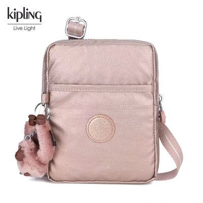 【熱賣精選】 現貨 Kipling 猴子包 玫瑰金 K12582 mini 手機包 隨身包 斜背包 護照 旅行 輕便