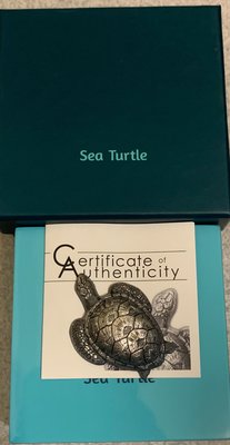2017 帛琉 海龜 高浮雕 3D 立體 銀幣 45公克 Palau Sea Turtle 45g silver