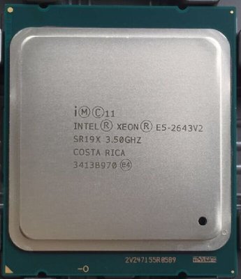 【含稅】Intel Xeon E5-2643 V2 3.5G 25M 6C12T 2011 QS正顯CPU 一年保