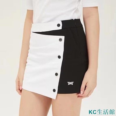 MK生活館PXG韓國高爾夫服裝女短褲裙不規則裙子運動防走光包臀裙