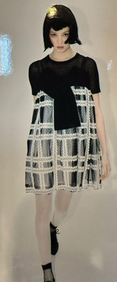 [最後折扣出清]國內設計師葉珈伶charinyeh同名品牌蕾絲格紋細肩帶洋裝禮服