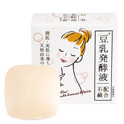 303生活雜貨館 日本製 clover日本製洗顏皂80g-豆乳