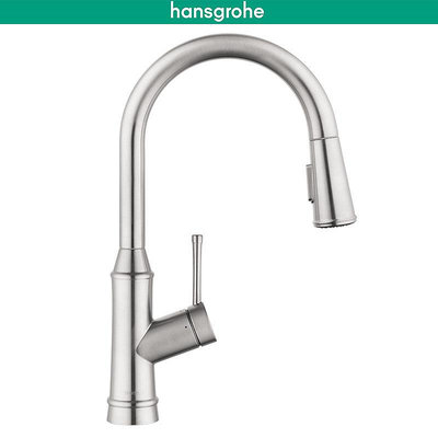 漢斯格雅hansgrohe 不銹鋼304廚房水槽大單槽雙槽可抽拉龍頭套裝