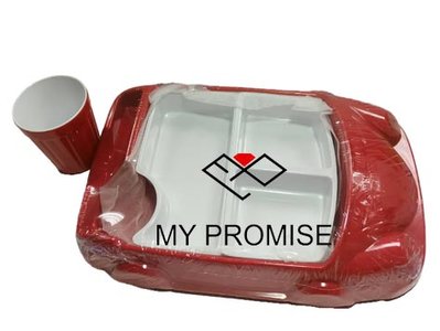 【My Promise 鑽誓山盟】兒童汽車造型餐盒-含杯子(全新)
