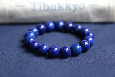 Tibukkyo 原礦無染色青金石 12mm圓珠 少金少白 精品 手珠手串手環 藏傳佛教 礦石珠寶設計 DIY配飾