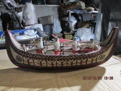 早期 原住民文物 蘭嶼手工木頭獨木舟(非賣品!!!請勿下標，謝謝)