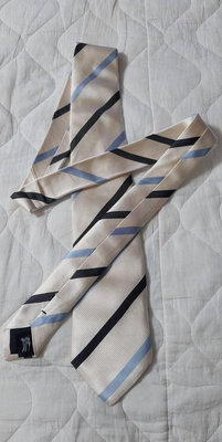 日本製(MIJ)絕版黑標-正品Burberry Black Label 戰馬斜紋絲質男士領帶