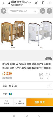 便宜賣9成新嬰兒床只要3000元就好。謝謝