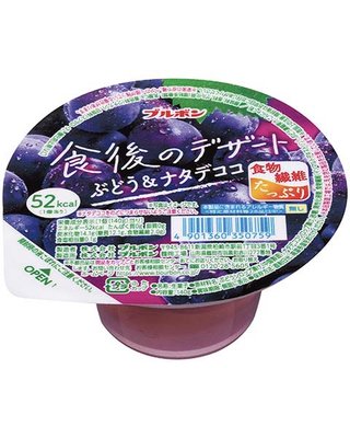 [日本進口]北日本 葡萄椰果果凍140g