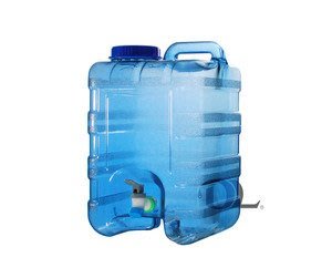 提水桶 手提附水龍頭 食品級pc材質 飲用水桶 儲水桶 喝水桶 四方形16公升(4加侖)