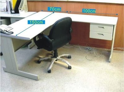 二手主管桌.辦公桌L桌.150公分寬.狀況佳.只賣2400元【oa543二手辦公家具】