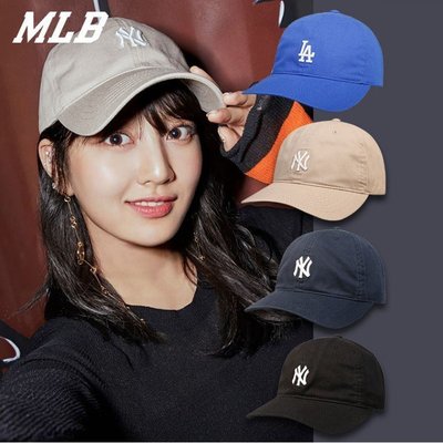 【熱賣下殺】H.P韓國正品MLB New York 小Logo NY LA 洋基 道奇 可調式 老帽 軟頂