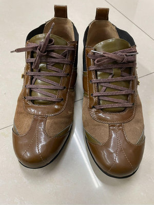 二手 鐵獅東尼 a.testoni 小尺碼 皮鞋 綁帶 深咖啡色 22cm 34號 女鞋