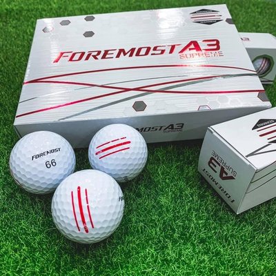 青松高爾夫FOREMOST A3(3軸版瞄準線)~~高爾夫球 白色~ $700元