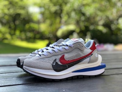 Nike Vaporwaffle x Sacai CV1363-100　白藍紅休閑耐克慢跑鞋男女鞋