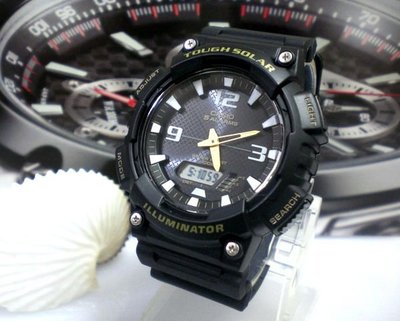 經緯度鐘錶 CASIO手錶專賣店 太陽能指針雙顯錶 酷似G-SHOCK 公司貨【超低價1690】AQ-S810W-1B