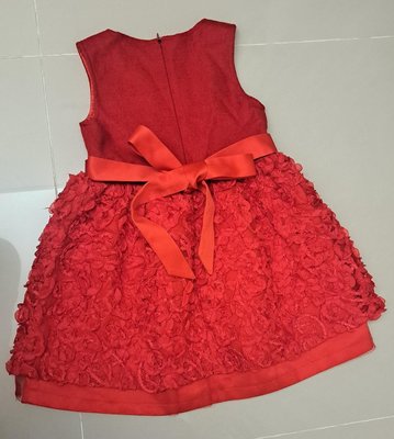 女童 洋裝 花童洋裝小禮服 女童禮服 紗裙 紅色 白色 粉色