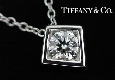 (全新) Tiffany 18白K Frank Gehry 20分 白K鑽石項鍊,專櫃價8萬元