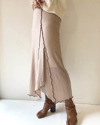 【預購】日本連線TODAYFUL冬19新入荷Jacquard Slit Skirt鬆緊腰外縫線針織羊毛混紡長裙IENA