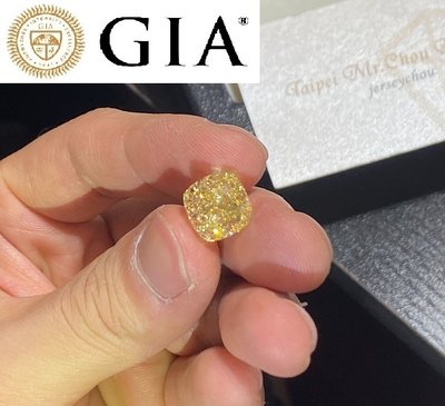 【台北周先生】天然Fancy正黃色鑽石 10.01克拉 超巨大 IF完美等級 Even分布 送GIA證書
