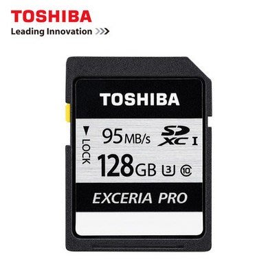 東芝SD卡128G U3高速存儲4K高清攝像拍照單反相機內存卡95M/S銀卡滿額免運