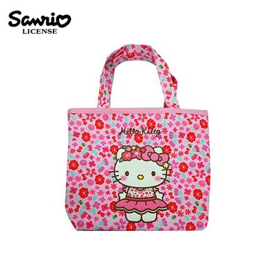凱蒂貓 花冠系列 刺繡 手提袋 便當袋 Hello Kitty 三麗鷗 Sanrio【129359】